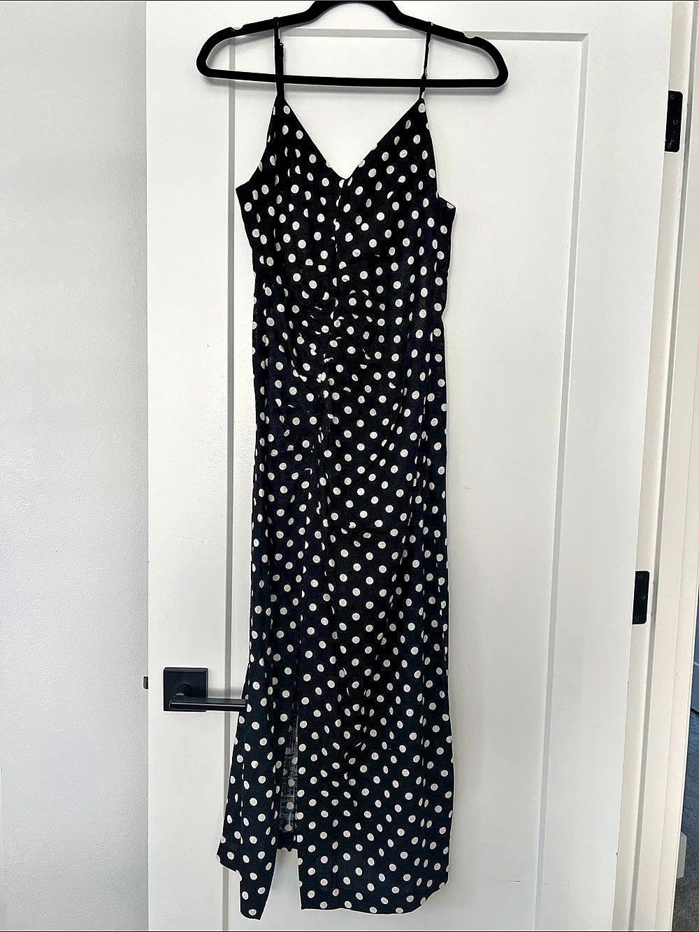 Zara Polka Dot Maxi Dress in Black & White Size Medium NWT